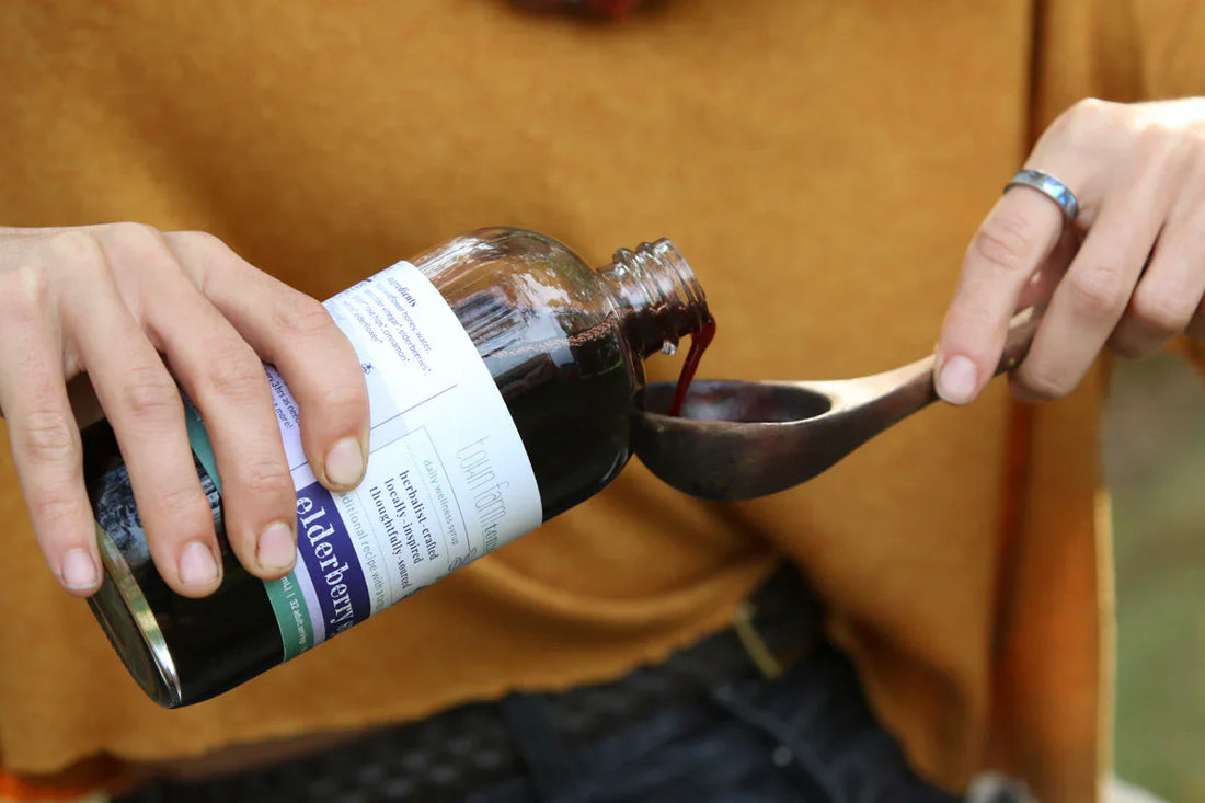 Elderberry syrup made in Warren RI - formulated Westport MA