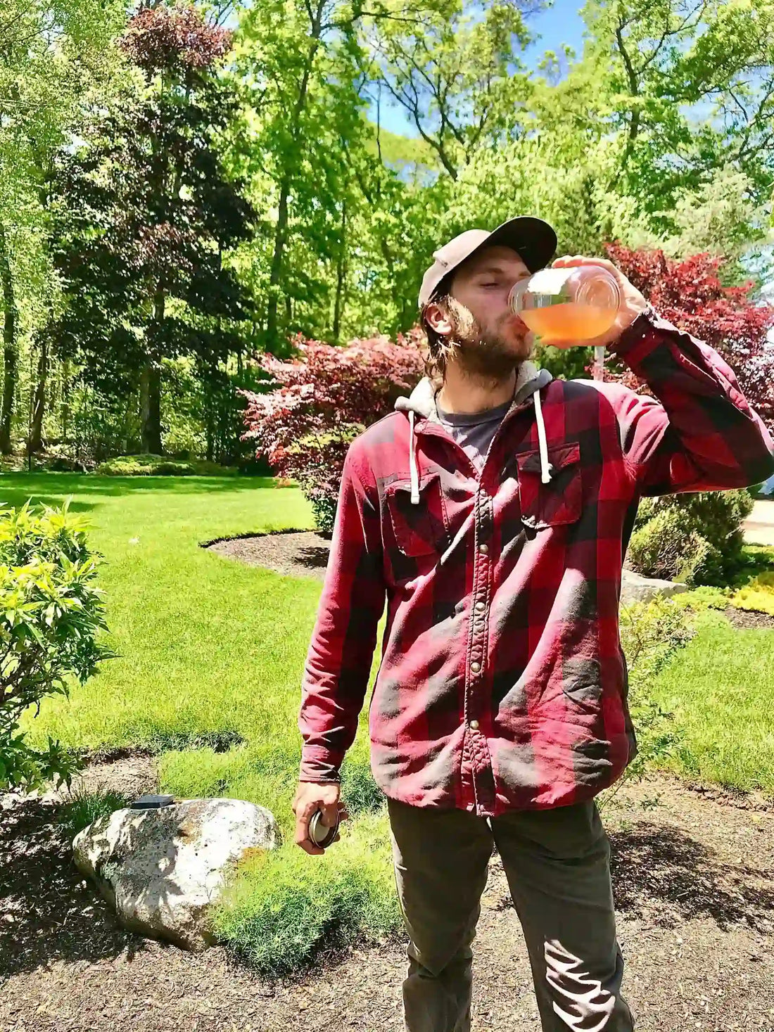 Man drinks Herbal Iced Tea