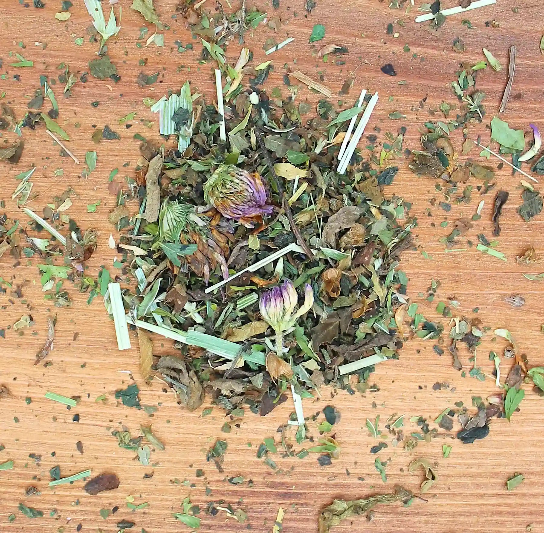 Nourish herbs spread on ground