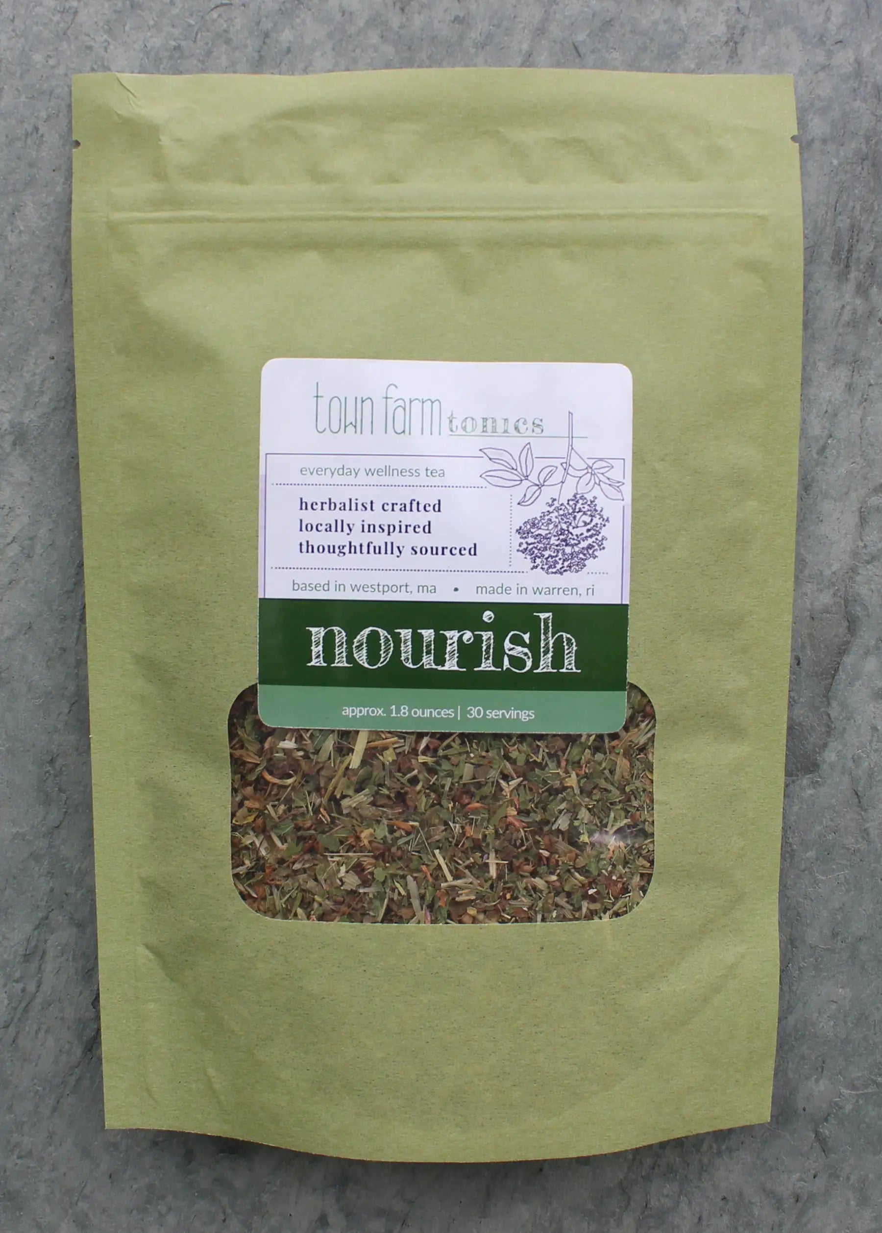 Nourish Herbal Tea Product Packaged