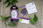 Elderberry syrup tonic with info cards