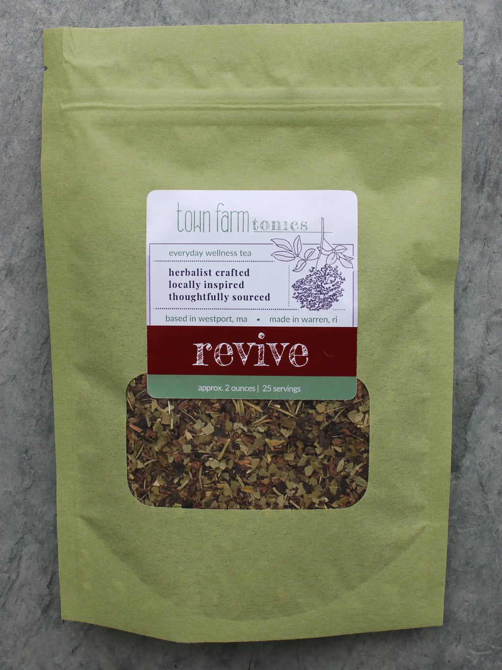 Revive herb product packaged
