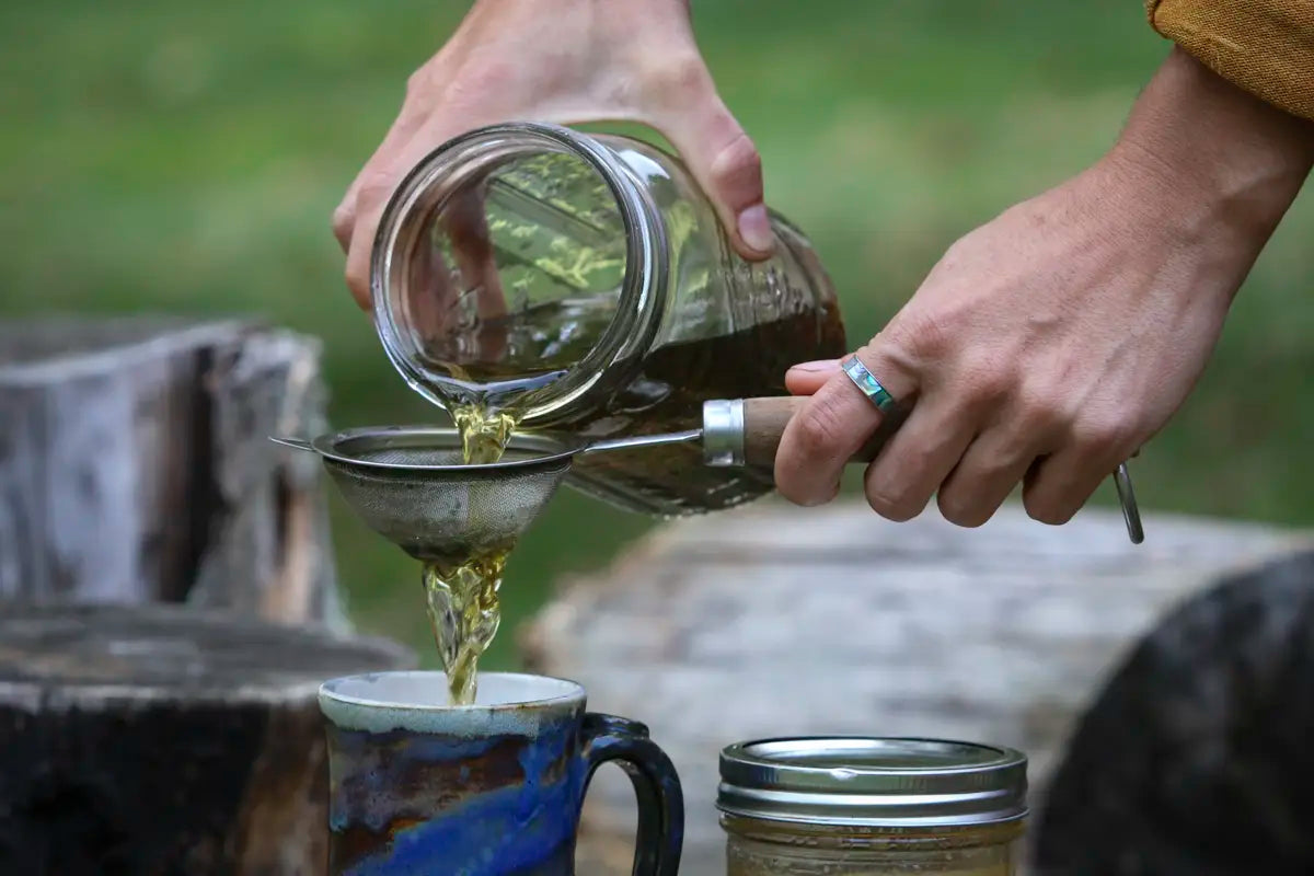 RECOVER image pouring tonic outside
