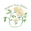 respect your elders herbal pun sticker for laptop, water bottle or car