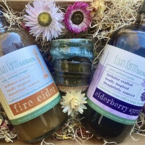 immunity duo set, organic herbal products, elderberry syrup and fire cider
